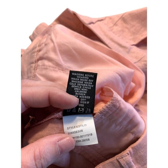 Violets & Roses Women's ESTILO Pleated Linen Blend Shorts Rose Tan Size 8/29 - Picture 5 of 8